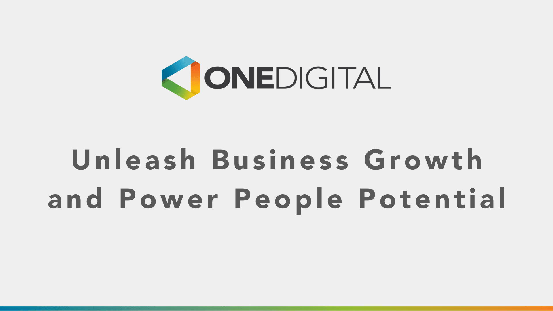OneDigital | Unleash Your Business and People Potential
