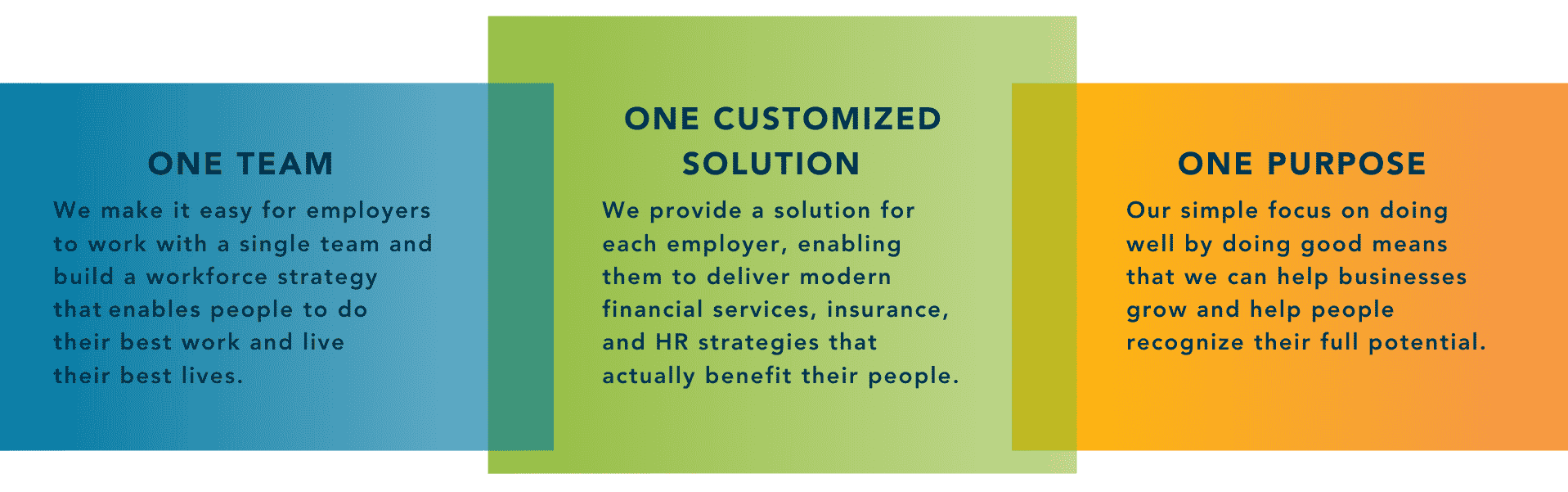 One Team | One Customized Solution | One Purpose