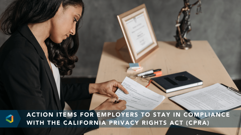 Blog feature image for CPRA action items for employers